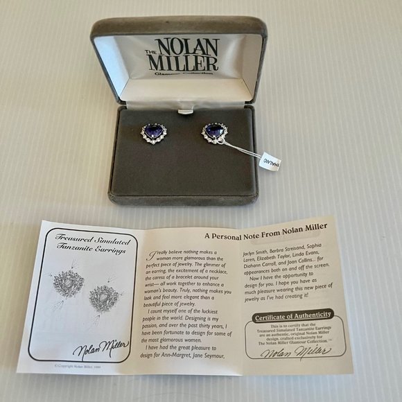 NWT Nolan Miller Tanzanite Earrings - Picture 3 of 6